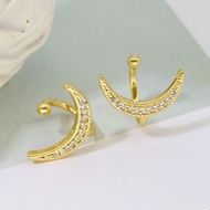 Picture of Good Cubic Zirconia Gold Plated Clip On Earrings