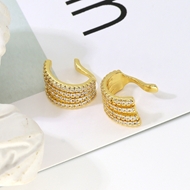 Picture of Small Gold Plated Clip On Earrings Factory Direct Supply