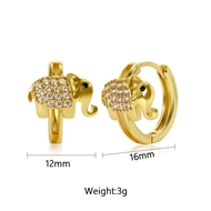 Picture of Unusual Small Gold Plated Huggie Earrings