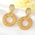 Picture of Fashion Cubic Zirconia Gold Plated Dangle Earrings