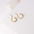 Picture of Brand New White Gold Plated Small Hoop Earrings with SGS/ISO Certification