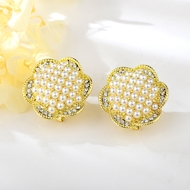 Show details for Flower White Big Stud Earrings with Beautiful Craftmanship Show details for Flower White Big Stud Earrings with Beautiful Craftmanship
