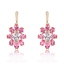 Show details for Brand New Pink Cubic Zirconia Dangle Earrings with SGS/ISO Certification