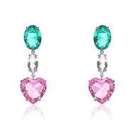 Picture of Fast Selling Colorful Love & Heart Dangle Earrings For Your Occasions