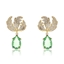 Show details for Charming Green Cubic Zirconia Dangle Earrings As a Gift