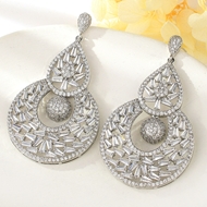 Show details for Copper or Brass Luxury Dangle Earrings in Exclusive Design Show details for Copper or Brass Luxury Dangle Earrings in Exclusive Design
