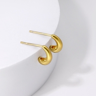 Picture of Copper or Brass Gold Plated Small Hoop Earrings From Reliable Factory