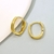 Picture of Unusual Medium Plain Huggie Earrings