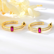 Show details for Great Cubic Zirconia Pink Big Hoop Earrings Show details for Great Cubic Zirconia Pink Big Hoop Earrings