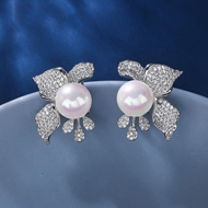 Picture of Origninal Big Platinum Plated Big Stud Earrings