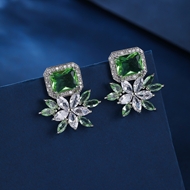 Picture of Fast Selling Green Copper or Brass Big Stud Earrings from Editor Picks