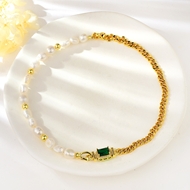 Show details for Impressive Green Classic Short Chain Necklace with Low MOQ Show details for Impressive Green Classic Short Chain Necklace with Low MOQ