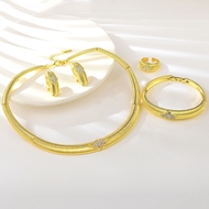 Show details for Zinc Alloy White 4 Piece Jewelry Set in Exclusive Design