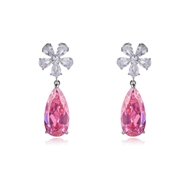 Picture of Big Pink Dangle Earrings with Wow Elements