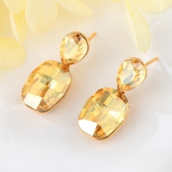 Show details for Charming Yellow Copper or Brass Dangle Earrings As a Gift Show details for Charming Yellow Copper or Brass Dangle Earrings As a Gift