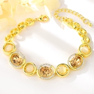 Picture of Pretty Artificial Crystal Zinc Alloy Fashion Bracelet