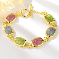 Picture of Unique Enamel Gold Plated Fashion Bracelet