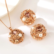 Picture of Flowers & Plants Zinc Alloy 2 Piece Jewelry Set with Beautiful Craftmanship