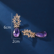 Picture of Luxury Purple Dangle Earrings with Beautiful Craftmanship