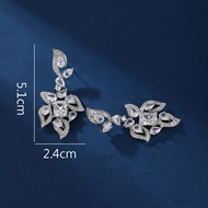 Picture of Luxury Platinum Plated Dangle Earrings of Original Design