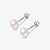 Picture of S999 pure silver natural freshwater pearl 6mm earrings