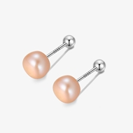 Picture of S999 pure silver natural freshwater pearl 68mm earrings