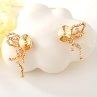 Show details for Cute Copper or Brass Dangle Earrings in Flattering Style Show details for Cute Copper or Brass Dangle Earrings in Flattering Style