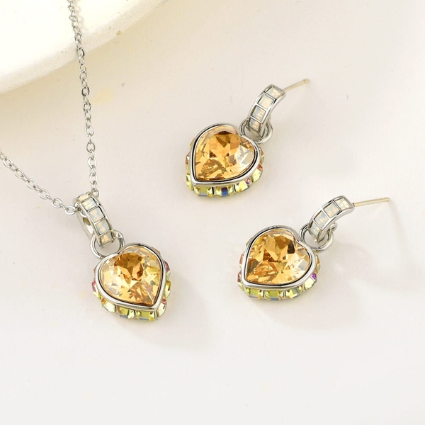 Picture of Luxury Platinum Plated 2 Piece Jewelry Set with Unbeatable Quality