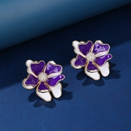 Picture of Eye-Catching Purple Luxury Dangle Earrings with Member Discount