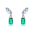 Picture of Beautiful Cubic Zirconia Platinum Plated Dangle Earrings