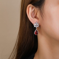 Picture of Luxury Red Dangle Earrings Online Only