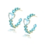 Show details for Trendy Copper or Brass Cubic Zirconia Huggie Earrings with No-Risk Refund