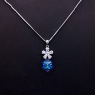 Show details for Fashionable Flowers & Plants Cubic Zirconia Pendant Necklace Show details for Fashionable Flowers & Plants Cubic Zirconia Pendant Necklace