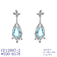 Picture of Party Platinum Plated Dangle Earrings with No-Risk Return