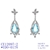 Picture of Party Platinum Plated Dangle Earrings with No-Risk Return