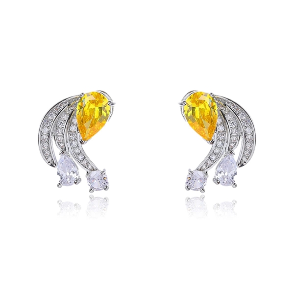 Picture of Irresistible Yellow Luxury Dangle Earrings As a Gift