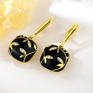 Picture of Good Quality Artificial Crystal Dubai Dangle Earrings From Reliable Factory