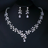 Show details for Attractive White Copper or Brass 2 Piece Jewelry Set For Your Occasions Show details for Attractive White Copper or Brass 2 Piece Jewelry Set For Your Occasions
