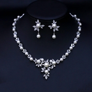 Show details for Luxury Platinum Plated 2 Piece Jewelry Set in Exclusive Design Show details for Luxury Platinum Plated 2 Piece Jewelry Set in Exclusive Design