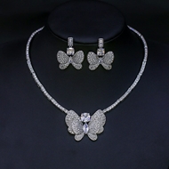 Show details for Beautiful Cubic Zirconia Copper or Brass 2 Piece Jewelry Set Show details for Beautiful Cubic Zirconia Copper or Brass 2 Piece Jewelry Set