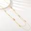 Show details for Fashion Geometric Gold Plated Long Chain Necklace