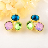 Picture of Eye-Catching Colorful Gold Plated Dangle Earrings with Member Discount