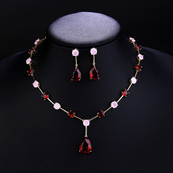 Picture of New Season Red Delicate 2 Piece Jewelry Set Factory Direct