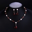 Show details for New Season Red Delicate 2 Piece Jewelry Set Factory Direct