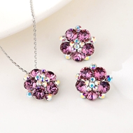 Show details for Good Quality Swarovski Element Pink 2 Piece Jewelry Set Show details for Good Quality Swarovski Element Pink 2 Piece Jewelry Set