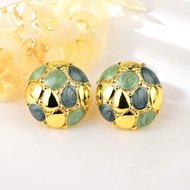 Picture of Famous Geometric Enamel Dangle Earrings