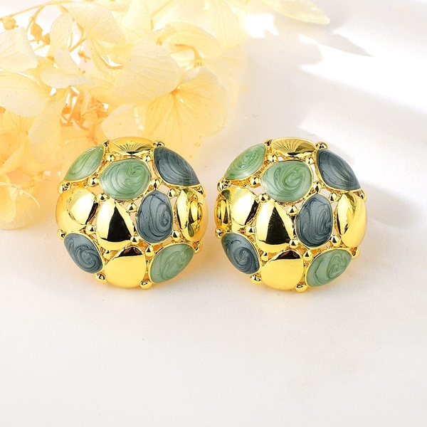 Picture of Famous Geometric Enamel Dangle Earrings