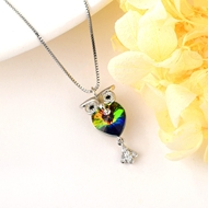 Show details for Staple Owl Platinum Plated Pendant Necklace Show details for Staple Owl Platinum Plated Pendant Necklace