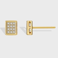 Picture of Nickel Free Gold Plated Geometric Dangle Earrings with No-Risk Refund