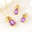 Show details for Great Value Gold Plated Purple 2 Piece Jewelry Set with Low Cost